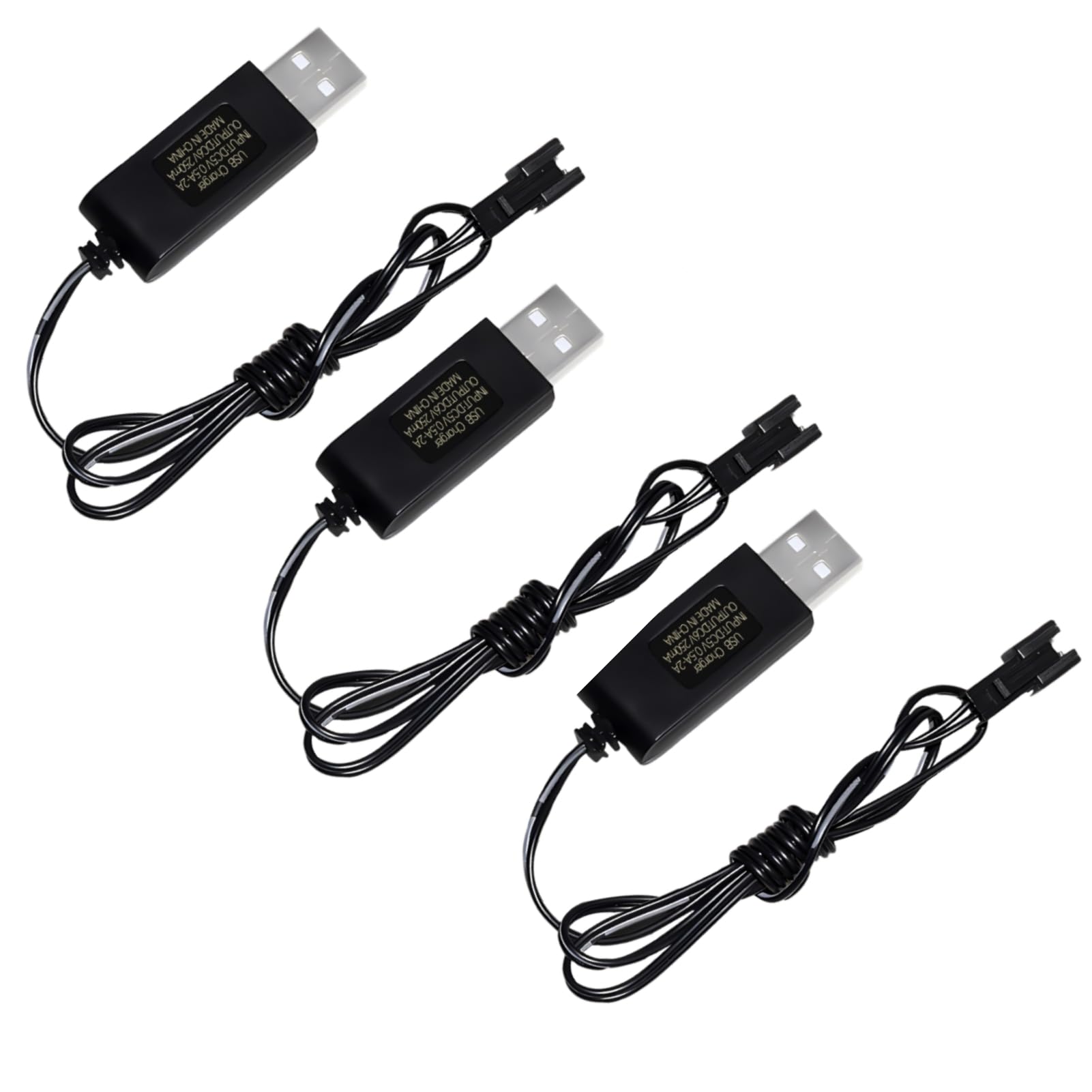 Amazon.co.jp: 3PCS AA6.0V USB充電ケーブルSM-2Pプラグ充電用のRC